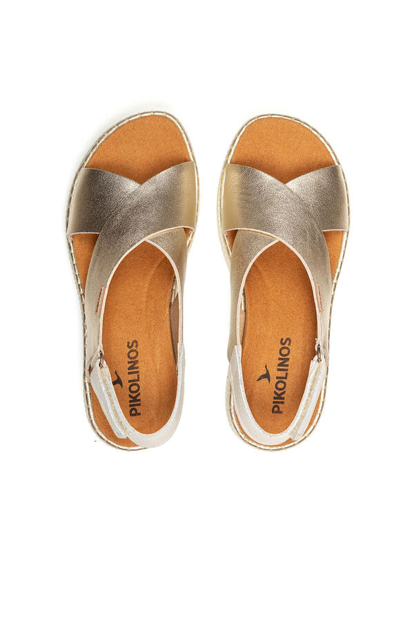 Pikolinos Women's wedge sandals with adhesive fastening White