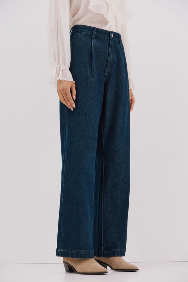Cortefiel -jeans with pleats- Blue