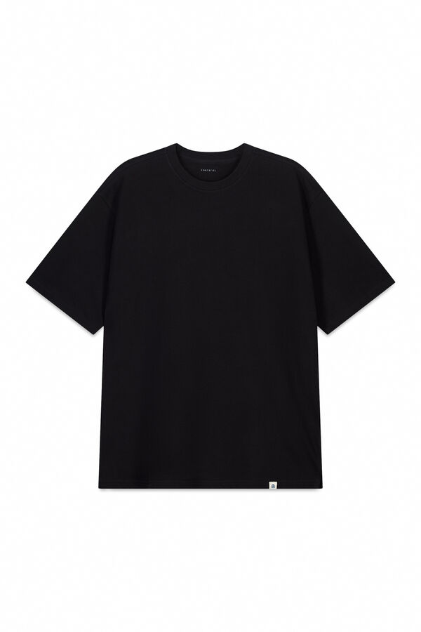 Cortefiel Plain T-shirt Black