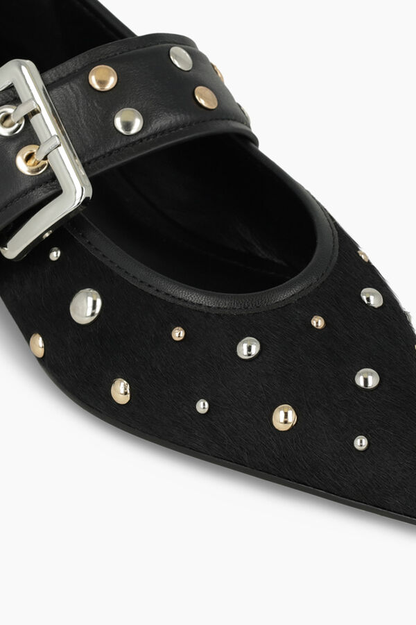 Lodi Sabrinas de couro com tachas Preto
