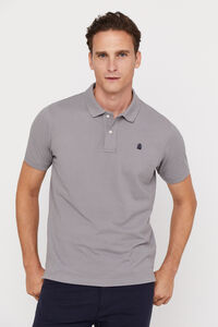 Cortefiel Piqué polo shirt with logo Grey