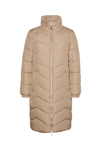 Cortefiel Long quilted coat  Brown