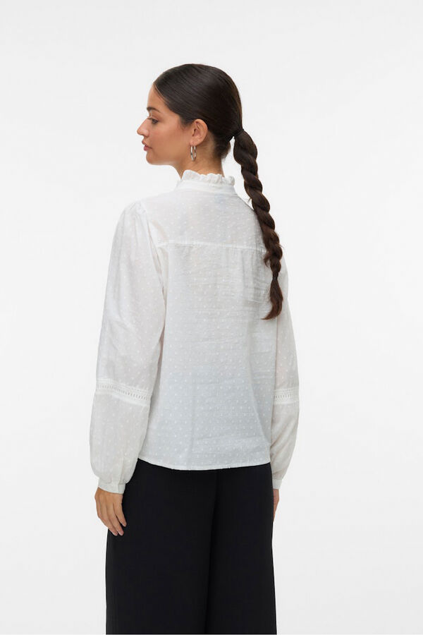 Vero Moda Camisa fluida de manga comprida comprida  Branco