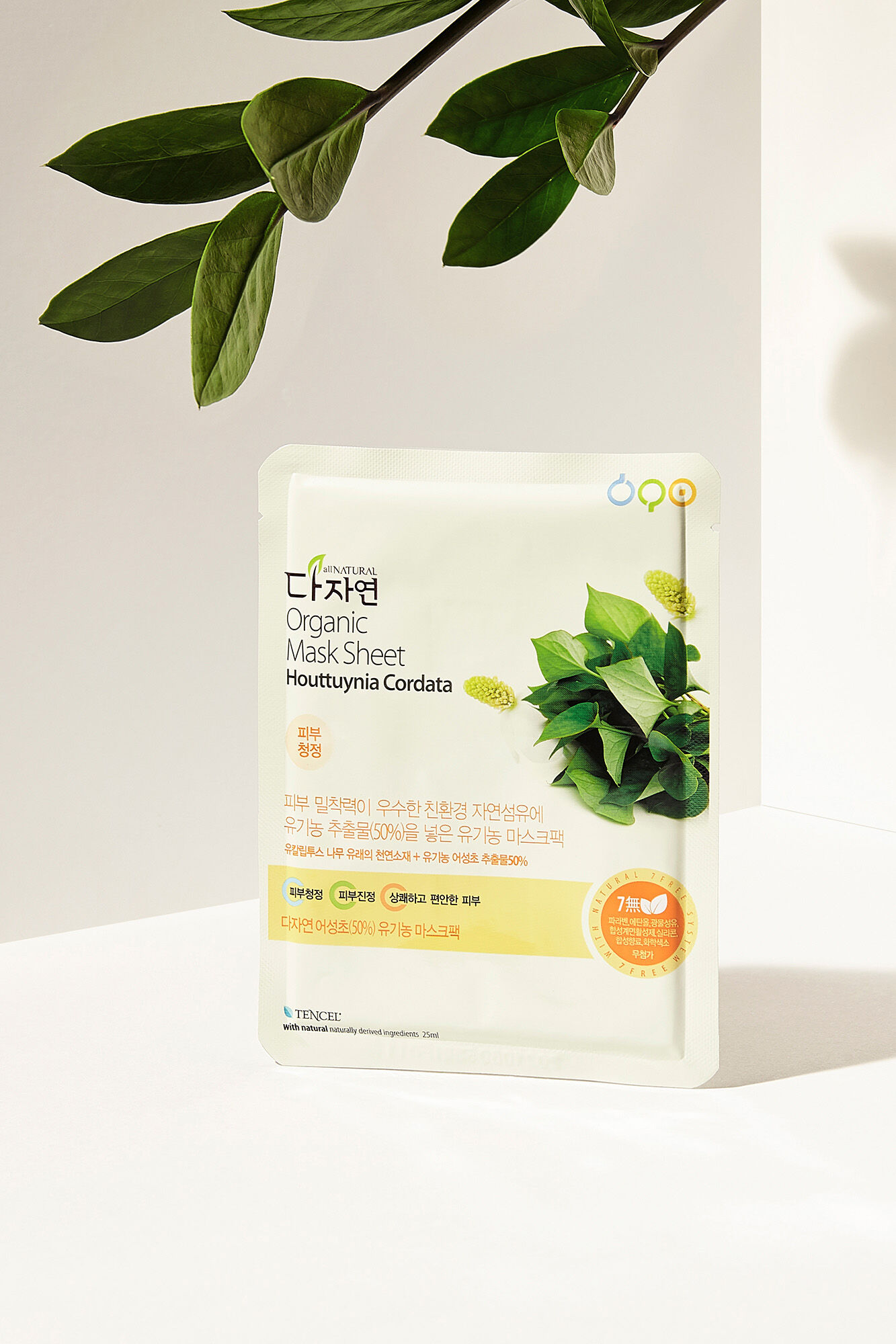 All natural Mascarilla facial houttuynia cordata