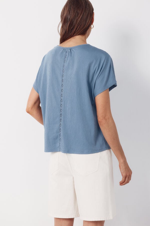 Cortefiel T-shirt fins Blue