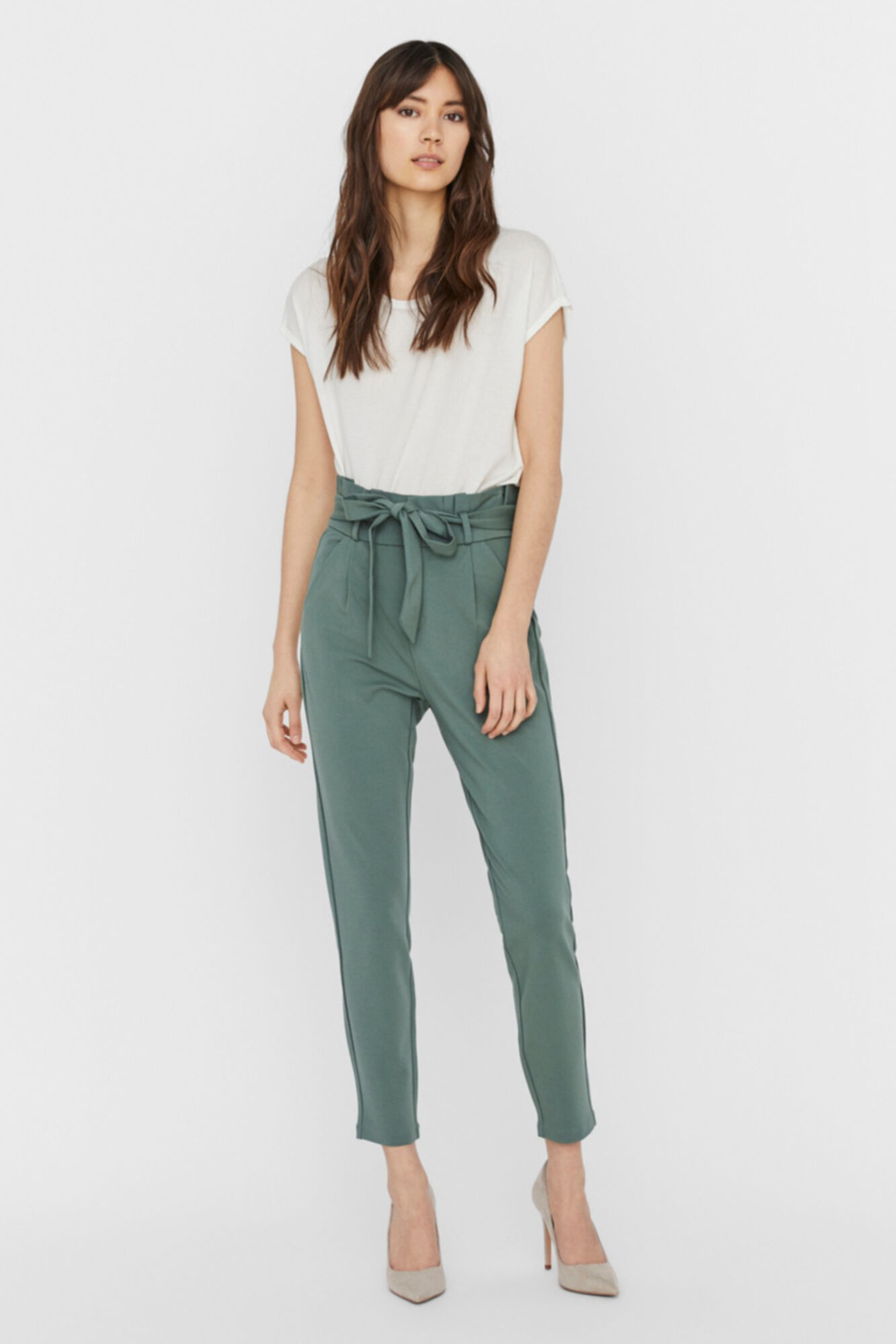 Green paperbag trousers sales