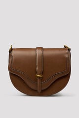 Cortefiel Crossbody flap handbag Nude