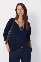 Cortefiel V-neck jumper Navy