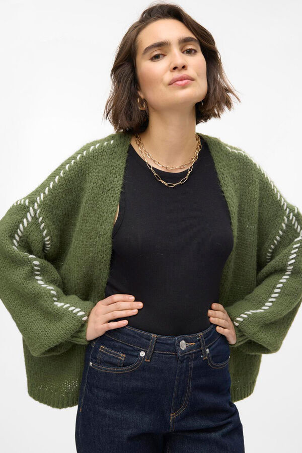 Vero Moda Jersey-knit cardigan  Dark green