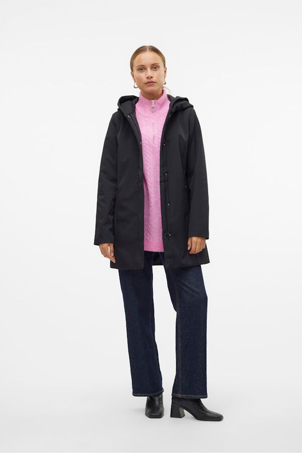 Vero Moda Coat measures neoprene effect  Black