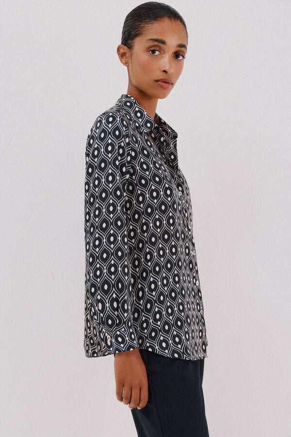 Cortefiel Satin-finish shirt Multicolour
