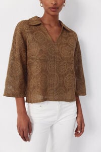 Cortefiel Embroidered rustic polo shirt