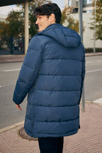 Cortefiel Quilted parka Blue