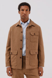 Cortefiel Camel wool overshirt