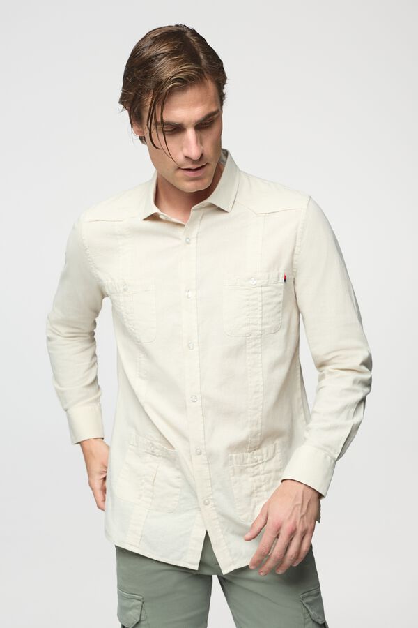 Williot Camisa Guayabera Beige