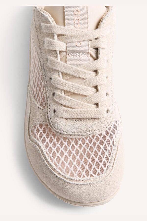 Gioseppo Sapatilhas em pele e rede Branco