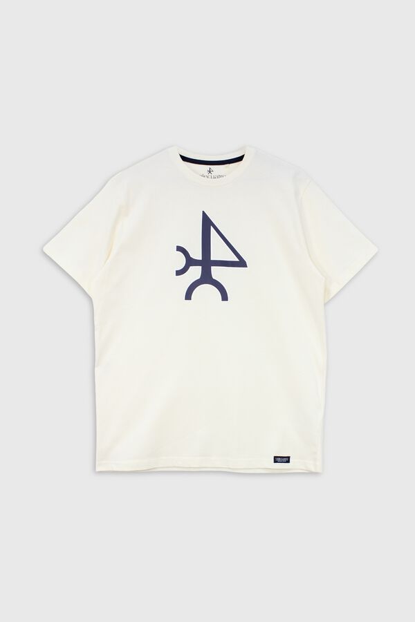 Valecuatro T-shirt logo Ecru