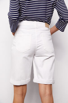 Cortefiel Bermuda Jeans Branco