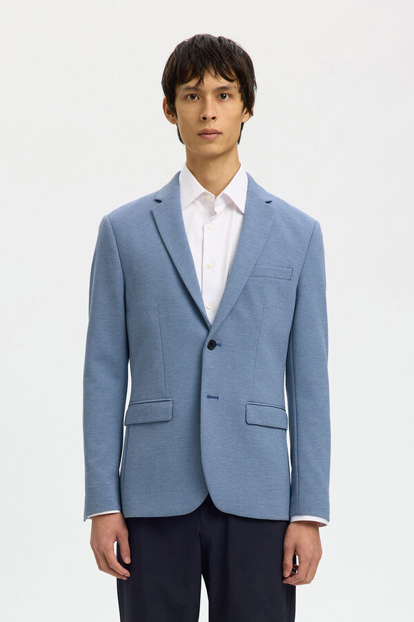 Selected Men's slim fit suit jacket Blue