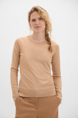 Cortefiel Round neck jumper Beige