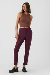 Vero Moda Calças compridas retas  Roxo