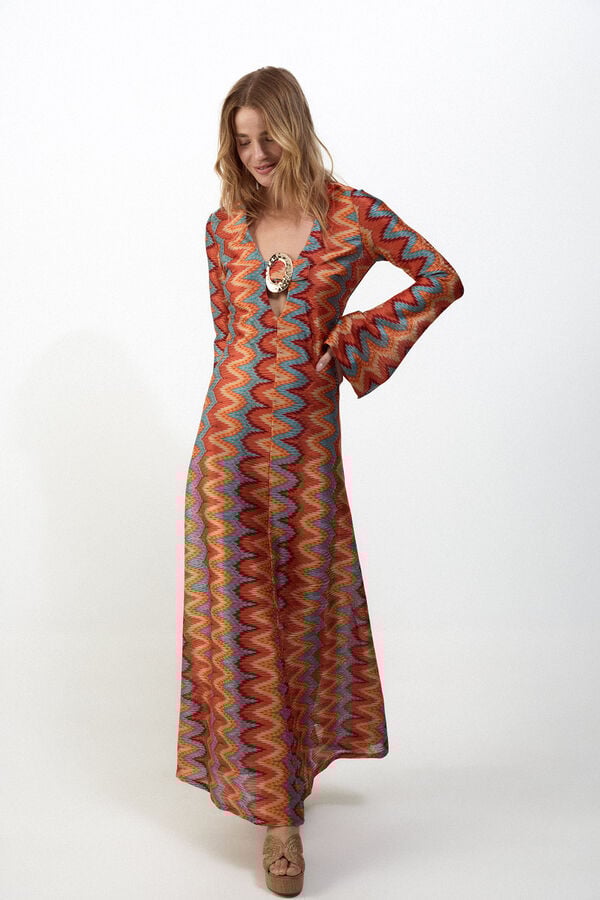 Slowlove Vestido estructura multicolor Multicolor