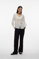 Vero Moda Camisa com gola folho  Branco