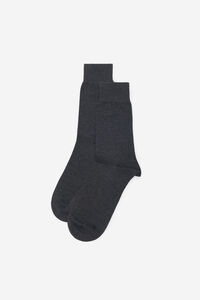Cortefiel 2-pack plain socks Dark grey