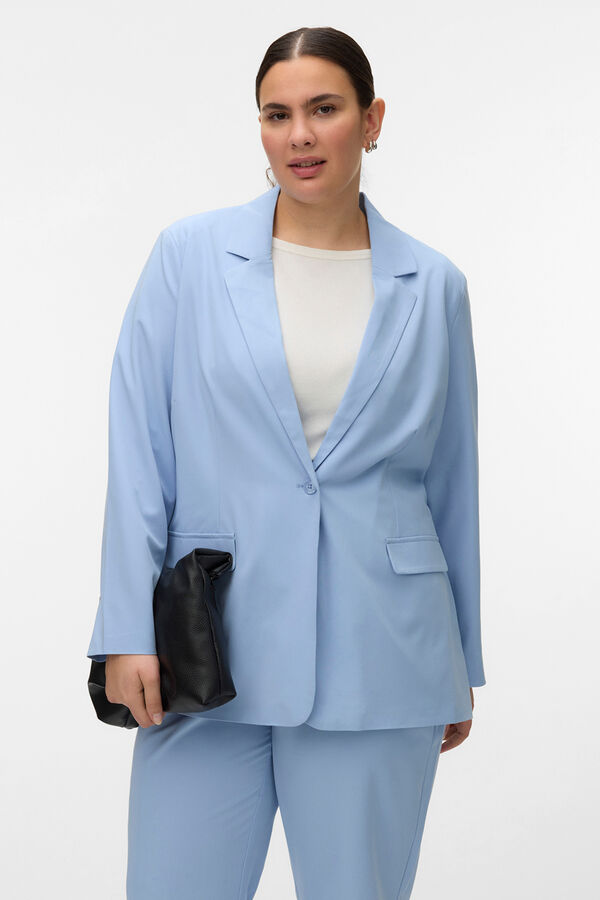 Vero Moda Curve Long sleeve plus size blazer Blue
