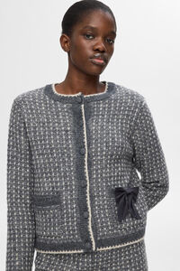 Selected Femme Cardigan estruturado confeccionado em Lã RWS e Alpaca.
