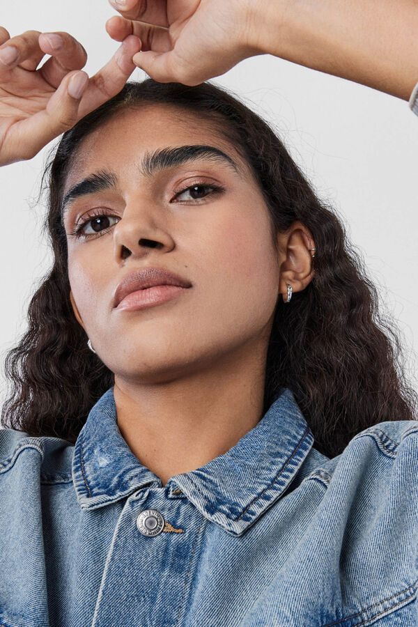 Tous Pendientes aro oso de plata TOUS Basics Gris