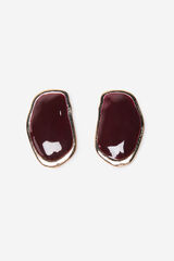 Cortefiel Resin earring Maroon