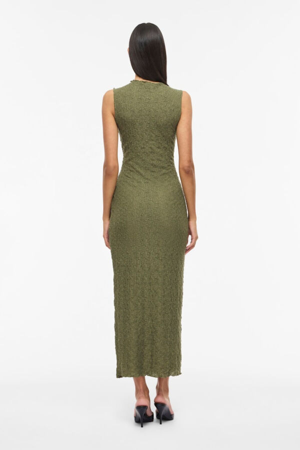 Vila Fitted midi dress Kaki