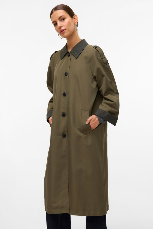 Vero Moda Sobretudo longo gabardina Verde
