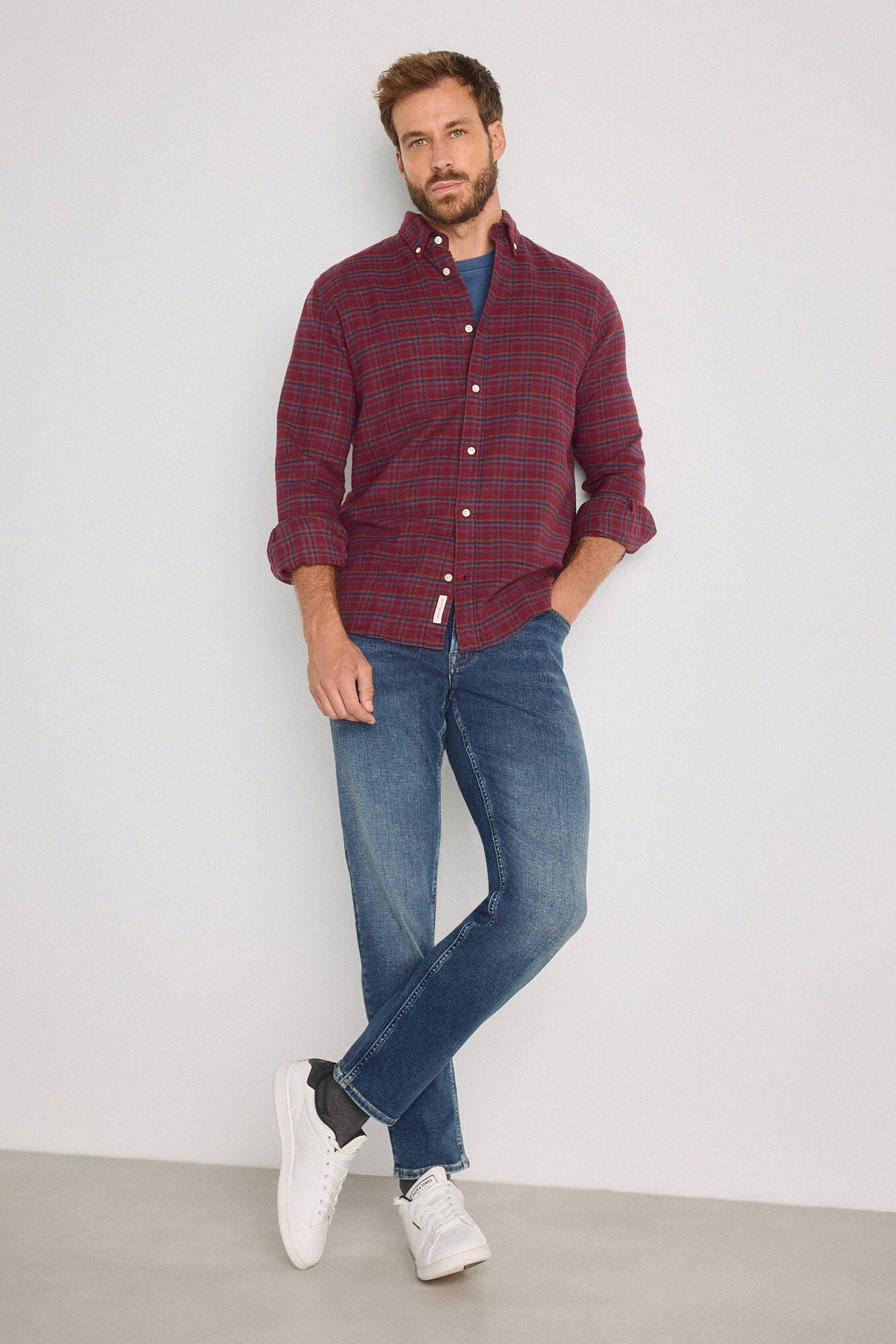 Jack & Jones Camisa regular 100% algod&atilde;o