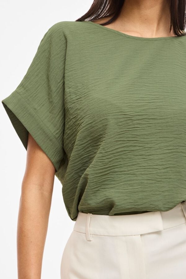 Vila Blusa de manga curta Verde