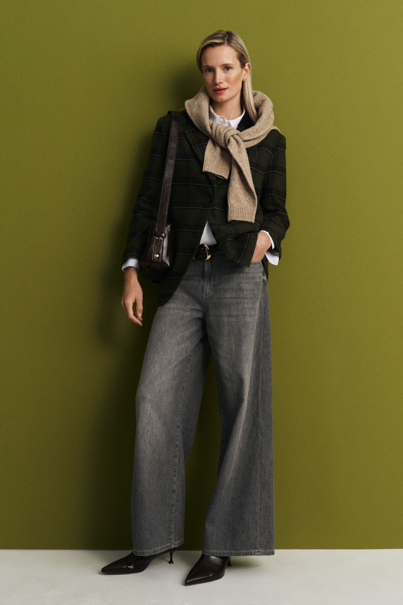 Cortefiel Long palazzo jeans 