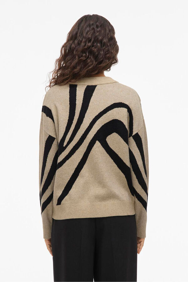 Vila Camisola de malha com viscose Tostado