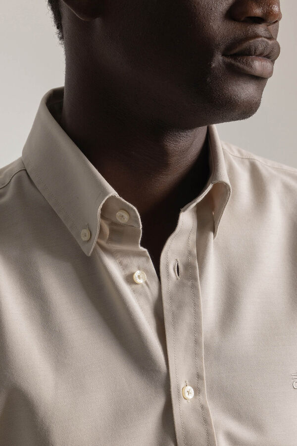 PuroEGO Slim fit Oxford shirt Beige