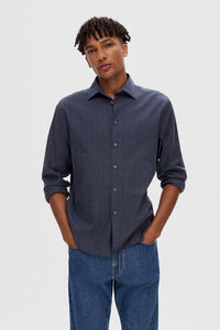Cortefiel Regular fit shirt in organic cotton Navy