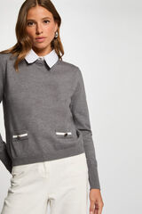 Morgan Gola com gola de camisola Cinzento