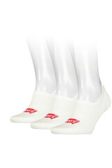 Cortefiel Pack de 3 pares de meias invisíveis unissexo com logo de asa de morcego. Branco