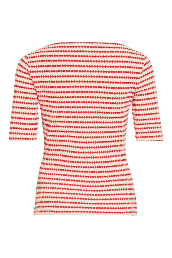 Vila Top de manga 2/4 com gola barco Tostado