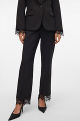 Cortefiel Long trousers with lace  Black