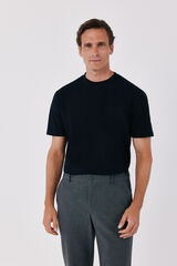 Cortefiel Refined T-shirt Black