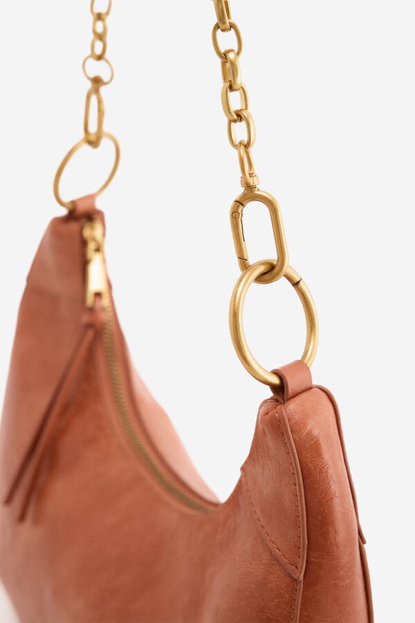 Cortefiel Stockings moon shoulder bag Orange