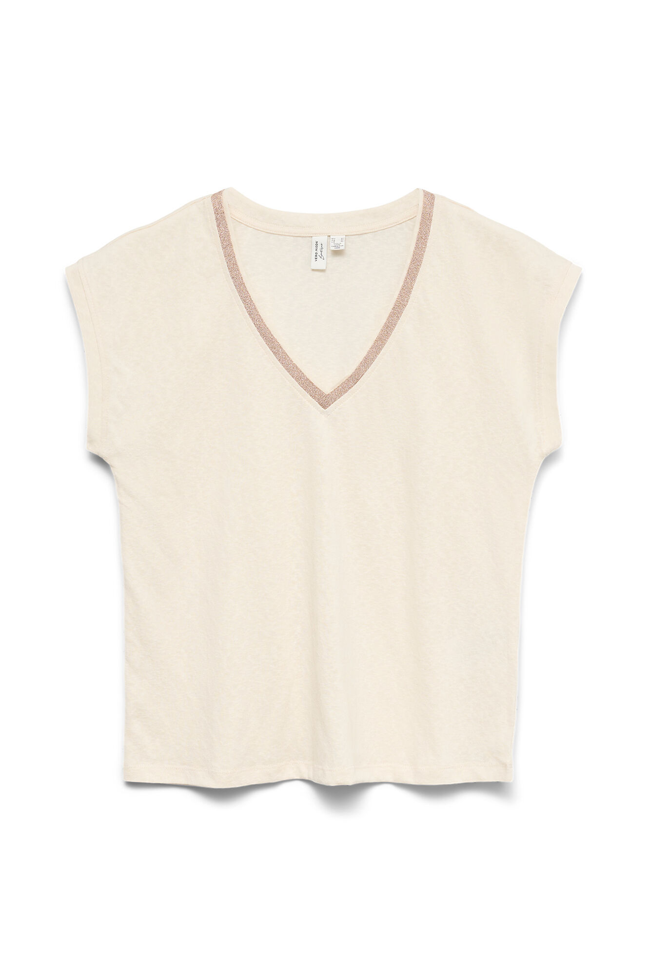 Vero Moda Camiseta detalle l&uacute;rex