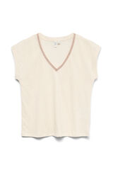 Vero Moda T-shirt detalhe em l&uacute;rex Tostado