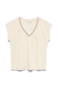 Vero Moda T-shirt detalhe em l&uacute;rex
