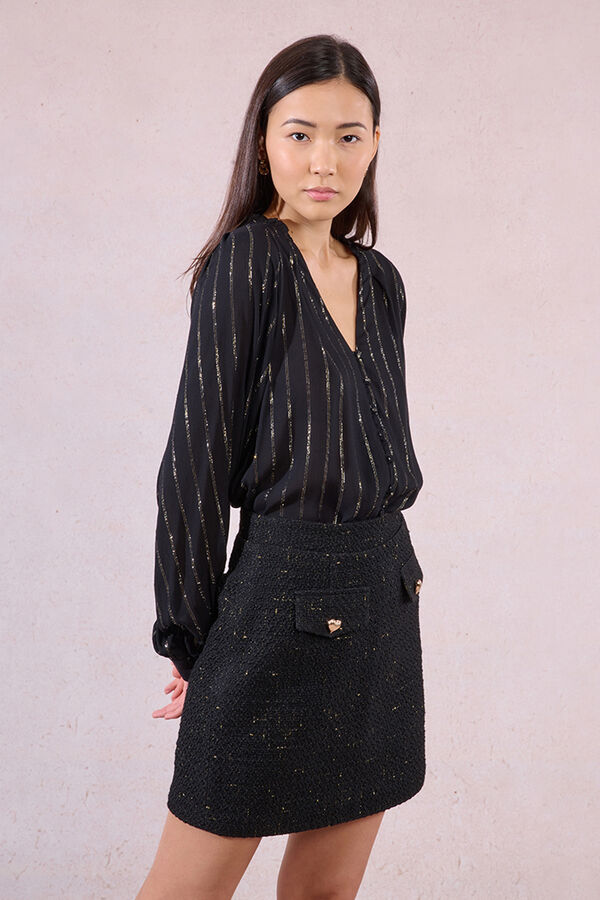 Molly Bracken Short skirt with heart detail Black